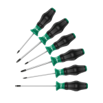 Комплект отвертки Kraftform Comfort 1350 1xPH11xPH2, 1355 1xPZ11xPZ2 +2x шлиц Wera