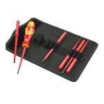 Комплект отвертки Kraftform Kompakt VDE 1000V 60 i7 ръкохватка 817, 4х шлиц и 2хPH Wera