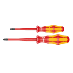 Комплект отвертки VDE 1000V 165 iS Slim PZS1 # 1x80 и PZS2 # 2x100 Wera