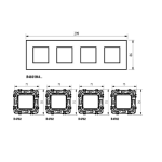 R4802M4RW - рамка за монтаж 4х2 мод немски стандарт2