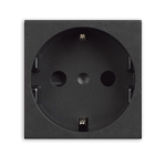 RG4141 - Контакт ШУКО 2P+E 2 мод. 16A детска защита цвят Черен