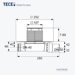 Точков подов сифон за баня TECE Drainpoint S 112 3601102