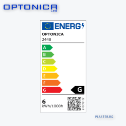 6W LED ПАНЕЛ OPTONICA 2448 ЗА ВГРАЖДАНЕ КВАДРАТЕН AC85-265V – С ДРАЙВЕР – Неутрално Бяло 4500K