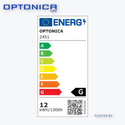 12W LED ПАНЕЛ OPTONICA 2451, ЗА ВГРАЖДАНЕ КВАДРАТЕН AC85-265V – С ДРАЙВЕР – Неутрално Бяло 4500K