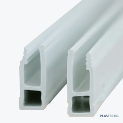PVC Профил за Стена за Опънат Таван – Харпунна Система (2 метра, 25x11 мм, отвор 4 мм)