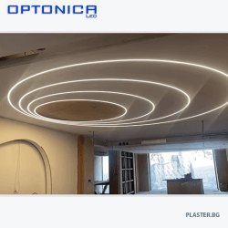 Гъвкав профил 15111 за led лента – бял корпус, бял дифузер 2м 