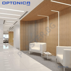 Алуминиев профил 5143 за led лента – сребрист корпус, бял дифузер (2 м) за вграждане