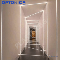 Алуминиев профил 5143 за led лента – сребрист корпус, бял дифузер (2 м) за вграждане