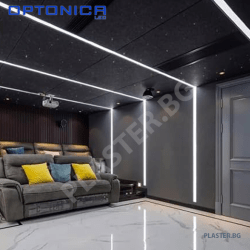 Алуминиев профил 5143 за led лента – сребрист корпус, бял дифузер (2 м) за вграждане