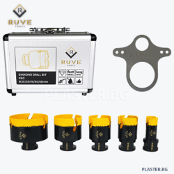 СЕТ 10218 ДИАМАНТЕНИ БОРКОРОНИ ruve pro 20 68ММ +ПОДАРЪК ШАБЛОН ЗА СТРУКТУРА