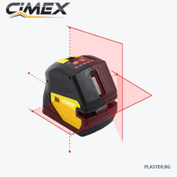 Точков лазерен нивелир Cimex SL5D с 5 точки, отвес и кръстосани линии.