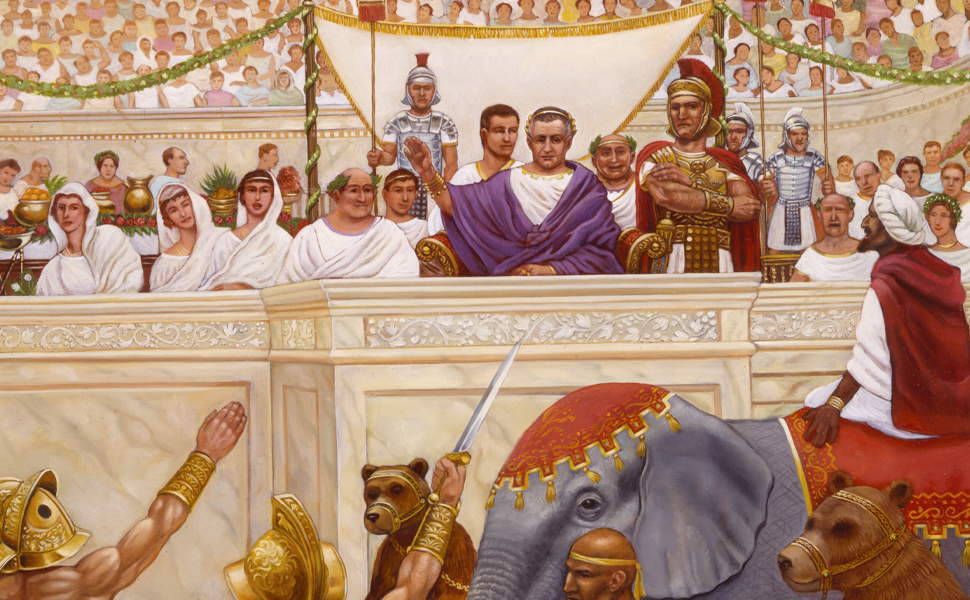 emperor in the colosseum