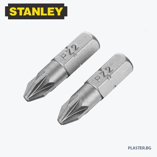 stanley sta61041 xj bit накрайници pozidriv pz 2, 1/4″, 25 мм – 2 бр.
