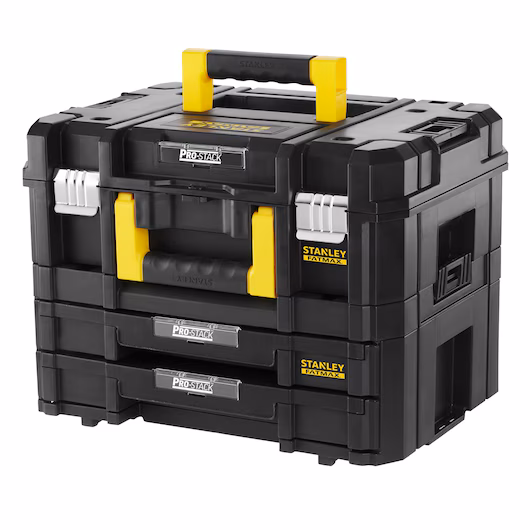 Комплектът куфар и модул с две чекмеджета stanley fatmax pro stack fmst1 71981
