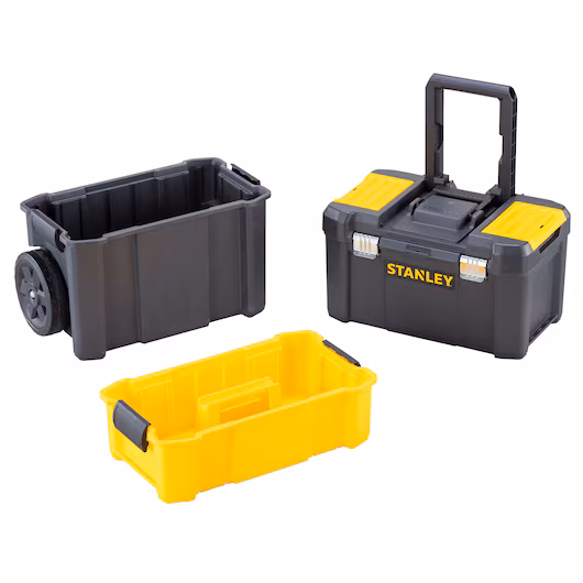 Куфар за инструменти stanley essential stst1 80151, на колела, 3 части