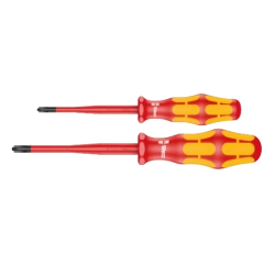Комплект отвертки VDE 1000V 165 iS Slim PZS1 # 1x80 и PZS2 # 2x100 Wera