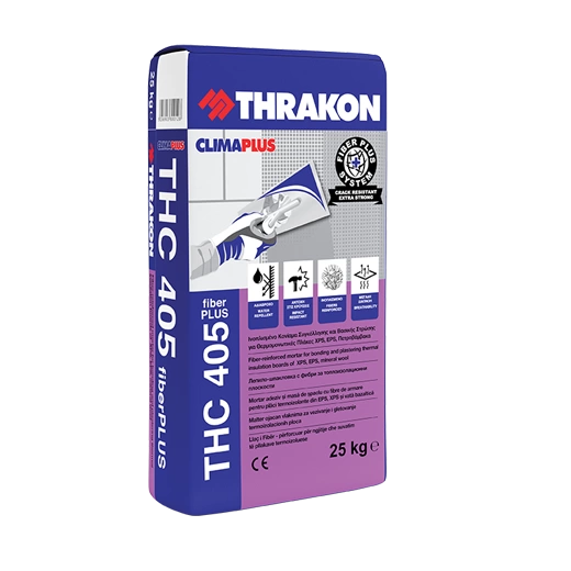 Thrakon THC 405 FIBER PLUS Лепилно-шпакловъчна смес