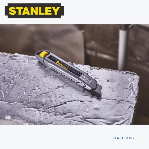 Макетен нож метален Stanley Interlock 0-10-018 за режещо острие 100 х 18 мм.