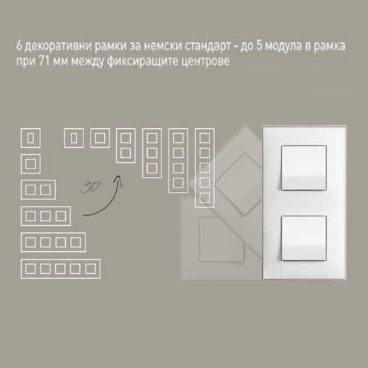 R4802RW - рамка за монтаж немски стандарт 2 мод2