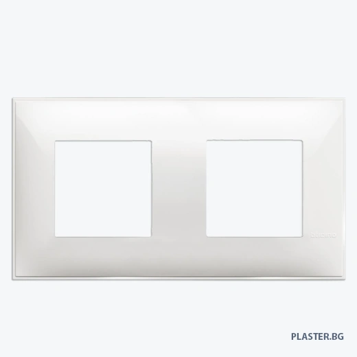 Рамка 2x2 м – Немски стандарт, бяла – BTICINO Classia R4802M2RW