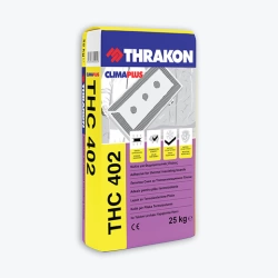 THC 402 Полимер-модифицирано лепило на циментова основа за залепване на топлоизолационни плочи
