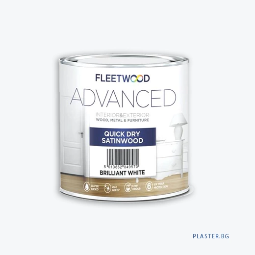 ADVANCED SATINWOOD Pure Brilliant White - 0.500 Литра - Боя за дърво и метал