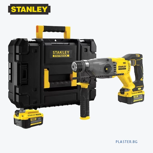Stanley sfmch900m22 Акумулаторна безчеткова ударна бормашина 2 x 4,0 Ah литиево-йонни батерии с куфар в комплект.