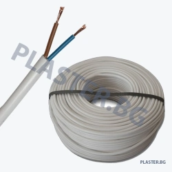 КАБЕЛ h05vv f (ШВПС) 2x1.5 – KN07040014 Гъвкав Кабел 300/500v, Бял 100метра