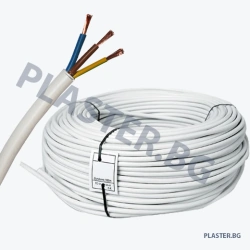 КАБЕЛ h05vv f (ШВПС) 3x1.5 –KN07040038 Гъвкав Кабел 300/500v, Бял 100метра