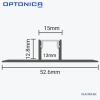 Алуминиев профил 5143 за led лента – сребрист корпус, бял дифузер (2 м) за вграждане