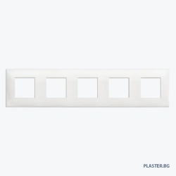 Рамка 5×2m немски стандарт, бяло – bticino r4802m5rw