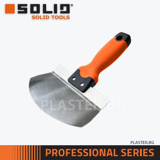 Мистрия за кофа Solid 6276 – 165 мм. Перфектна за изгребване на строителни смеси. Здрава неръждаема стомана, ергономична дръжка и практичен дизайн.